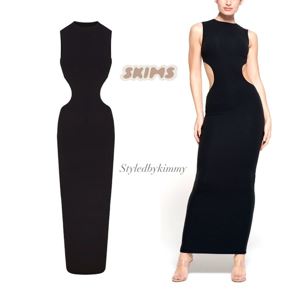 SKIMS Dresses & Skirts - SKIMS Fits everybody CUT OUT OPEN BACK LONG DRESS S NWT NEW